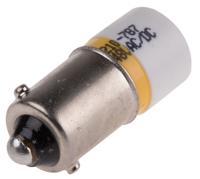 210-787 RS PRO Yellow LED Indicator Lamp, 48V ac/dc, BA9s Base, 10mm Diameter, 360mcd
