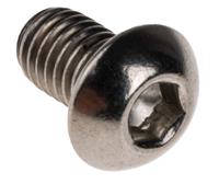 183-8761 RS PRO Stainless Steel Hex Socket Button Screw, ISO 7380, M8 x 12mm