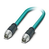 1440520 Phoenix Contact, 20m Cat6a, Light Blue M12 to Male M12 Male, Shielded Shielded, Terminated Polyurethane Sheath