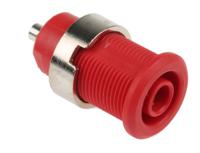 497049-22 Staubli Red Female Banana Socket, 4 mm Connector, Solder Termination, 24A, 1000V, Nickel Plating