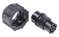 utp6128p Souriau Sunbank by Eaton, UTP 8 Way Cable Mount MIL Spec Circular Connector Plug, Pin Contacts,Shell Size 12, Bayonet