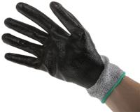 gh37008 Polyco Healthline Matrix Grey Nitrile Work Gloves, Size 8, Nitrile Foam Coating
