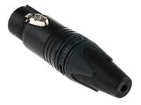 nc4fxx-b Neutrik Cable Mount XLR Connector, Female, 50 V, 4 Way, Gold Plating