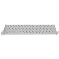 802-0282 RS PRO Grey Cantilever Shelf, 2U, 25kg Load, 483mm x 400mm