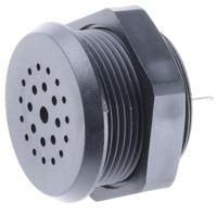 sci535b1-black Sonitron 86dB Panel Mount Multifunction Internal Piezo Buzzer, 36.5 x 26mm, 5V dc Min, 35V dc Max