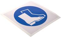 813-4485 RS PRO Vinyl Mandatory Foot Protection Sign With Pictogram Only Text