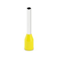 2100089 Phoenix Contact Insulated Ferrule, 10mm Pin Length, 1.5mm Pin Diameter, Yellow
