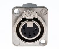 nc5fd-lx Neutrik Panel Mount XLR Connector, Female, 50 V, 5 Way, Silver over Nickel Plating