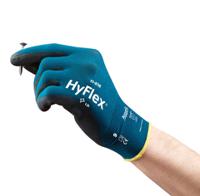 11616110 Ansell HyFlex 11-644 Black Nylon, Polyethylene, Spandex Nylon Work Gloves, Size 11, Polyurethane Coating