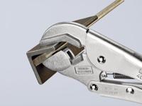 40-14-250 Knipex 40 14 Locking Pliers, 250 mm Overall, Angled, Straight Tip, 45mm Jaw