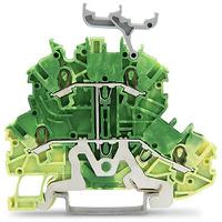 2000-2237 WAGO  TOPJOB S Series Green, Yellow, 1mm², 2-Level, Push-In Cage Clamp Termination, ATEX, EAC Ex, IECEx