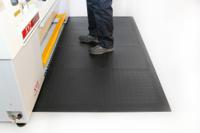 tlc010001e Coba Europe Black Floor Tile Edging Recycled PVC Bevelled Corner Edge, Studded Finish 80mm x 515mm x 5mm