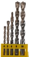 dt6956-qz DeWALT 5-Piece Twist Drill Bit Set for Masonry, 10mm Max, 4mm Min, Tungsten Carbide Tipped Bits