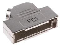 8655mhra2501klf Amphenol Communications Solutions 8655MHR Series Die Cast Zinc Angled D Sub Backshell, 25 Way, Strain Relief