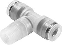 npqp-t-r18-q6-fd-p10 Festo NPQP Series Tee Threaded Adaptor, Push In 6 mm to Push In 6 mm, Threaded-to-Tube Connection Style, 133073