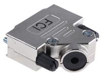 8655mhra1502klf Amphenol Communications Solutions 8655MHR Series Die Cast Zinc Angled D Sub Backshell, 15 Way, Strain Relief