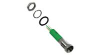 q8r1cxxg24e APEM Q8 Series Green Panel Mount Indicator, 24V dc, 8mm Mounting Hole Size, Faston, Solder Lug Termination, IP67
