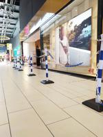 ppc40bu Viso Blue, White Plastic Barrier Post