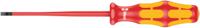 05006440001 Wera Slotted Insulated Screwdriver, 3.5 mm Tip, 100 mm Blade, VDE/1000V, 181 mm Overall