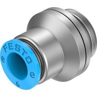 npqe-dk-g14-q6-f1a-p10 Festo NPQE-DK Series Push-in Fitting, G 1/4 to Push In 6 mm, Threaded Connection Style, NPQE-DK-G14-Q6-F1A-P10