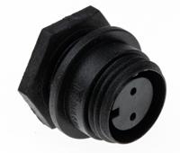 px041202s Bulgin Circular Connector, 2 Contacts, Front Mount, Miniature Connector, Socket, Female, IP68, Buccaneer 400 Series