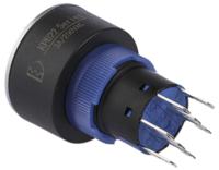 175-8272 RS PRO Illuminated Push Button Switch, Momentary, Panel Mount, 22.2mm Cutout, DPDT, Blue LED, 250V ac, IP65