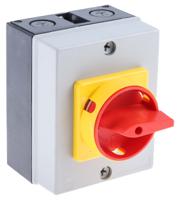 860-9529 RS PRO 3P Pole Panel Mount Isolator Switch - 20A Maximum Current, 11kW Power Rating, IP65