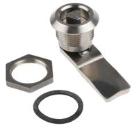 341-0135 Steinbach & Vollman Stainless Steel Triangular Lock, 20mm Panel-to-Tongue, 20.2 x 22.2mm Cutout, Key Unlock