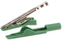 930318104 Hirschmann Test & Measurement Crocodile Clip, Brass, Bronze Contact, 8A, Green