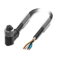 1529014 Phoenix Contact 4 way Free Cable End to Female 4 way Angled Socket M12 Sensor Actuator Cable, 15 m