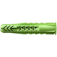 518885 Fischer Fixings Green Nylon Wall Plug, 35mm Length, 6mm Fixing Hole Diameter