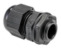 pmc16-bk080 Alpha Wire FIT Wire Management Series Black PA 6 Cable Gland, M16 Thread, 5mm min., 10mm max., IP66, IP68