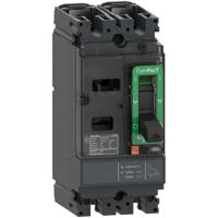 c10m2tm050 Schneider Electric, ComPacT MCCB 2P 50A, Breaking Capacity 25 kA, Fixed Mount