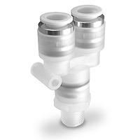 kpu10-00 SMC KPU Series Union Y, 10 mm to 10 mm, Tube-to-Tube Connection Style, KPU10-00