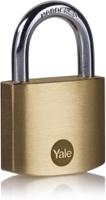 y110b401221 Yale Padlock Brass Padlock, 6.3mm Shackle, 40mm Body
