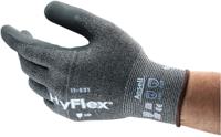 11531080 Ansell Hyflex Grey Nylon Work Gloves, Size 8, Nitrile Coating