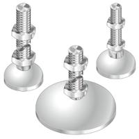 3842536470 Bosch Rexroth M12 Thread Galvanised Steel Adjustable Foot, 44mm 10mm Groove