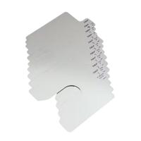 tmas-100-005 Grey Stainless Steel Pre-Cut Shim, 100mm x 100mm x 0.05mm