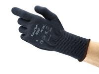 76501080 Ansell FibreTuf Blue Polyester Polyester Work Gloves, Size 8, Polyvinyl Chloride Coating