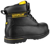 p708026 CAT Holton Black Steel Toe Capped Men's Safety Boots, UK 7, EU 41
