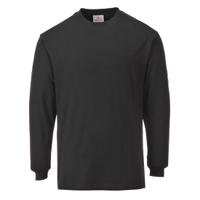 fr11bkrl Portwest Black 1 % Carbon Fibre, 60 % Modacrylic, Cotton Long Sleeve T-Shirt