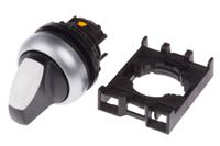 78635850-m22-wkm22-a Eaton RMQ Titan Series 2 Position Selector Switch Head, 22mm Cutout, Black/White Handle