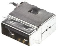 89485-8000 Molex Right Angle, Through Hole, Socket- Single Port Type A 2.0 USB Connector