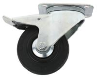 3377pvj100p62 Tente Braked Swivel Castor Wheel, 75kg Capacity, 100mm Wheel