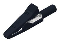 930319100 Hirschmann Test & Measurement Alligator Clip 2 mm Connection, Stainless Steel Contact, 6A, Black