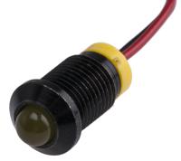 723-9397 RS PRO Yellow Panel Mount Indicator, 2V dc, 8mm Mounting Hole Size, Lead Wires Termination, IP67