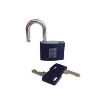 195-8237 RS PRO Key Aluminium Padlock, 6mm Shackle, 43mm Body