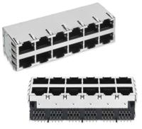 615064243321 Wurth Elektronik WR-MJ Series Female RJ45 Connector, PCB Mount, Nickel Plated Bronze Shield Horizontal 8 Port 8 -Way