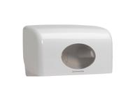 6992 Aquarius White Plastic Toilet Roll Dispenser, 180mm x 130mm x 290mm