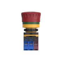 pbes22n21r TE Connectivity PBES22 Series Emergency Stop Push Button, Panel Mount, 22.3mm Cutout, 2NO + 1NC, IP20, IP65